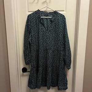 Vineyard Vines Teal Floral Blouse